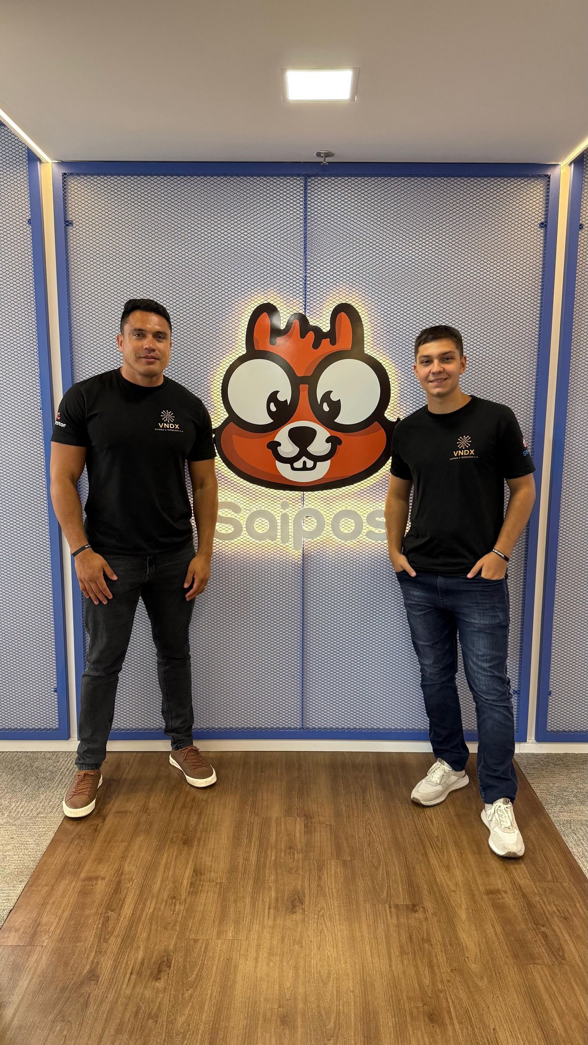 Henrique Domingues Marques (CEO) e João Binkowski (filho, gestor) na Saipos